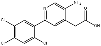 5-Amino-2-(2,4,5-trichlorophenyl)pyridine-4-acetic acid Structure