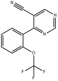 5-Cyano-4-(2-(Trifluoromethoxy)phenyl)pyrimidine Structure