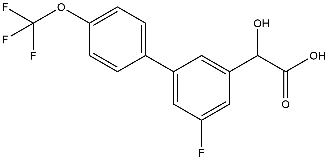 (5-Fluoro-4'-(trifluoromethoxy)biphenyl-3-yl)-hydroxyacetic acid Structure