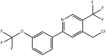 4-(Chloromethyl)-2-(3-(trifluoromethoxy)phenyl)-5-(trifluoromethyl)pyridine Structure