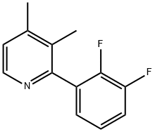 2-(2,3-Difluorophenyl)-3,4-dimethylpyridine Structure