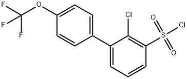 2-Chloro-4'-(trifluoromethoxy)biphenyl-3-sulfonyl chloride Structure