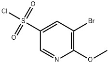 3-Bromo-2-methoxypyridine-5-sulfonyl chloride 구조식 이미지