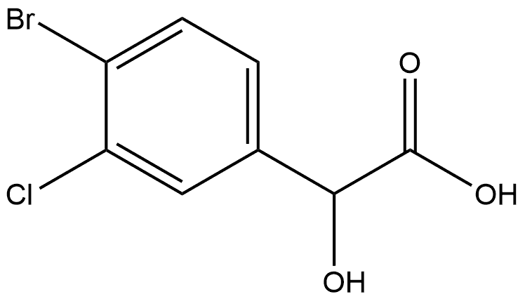 4-Bromo-3-chloro-α-hydroxybenzeneacetic acid Structure