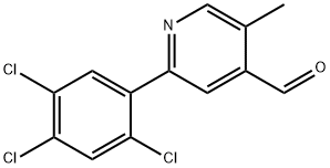 5-Methyl-2-(2,4,5-trichlorophenyl)isonicotinaldehyde Structure