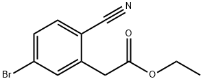 Benzeneacetic acid, 5-bromo-2-cyano-, ethyl ester 구조식 이미지