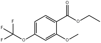 Benzoic acid, 2-methoxy-4-(trifluoromethoxy)-, ethyl ester Structure