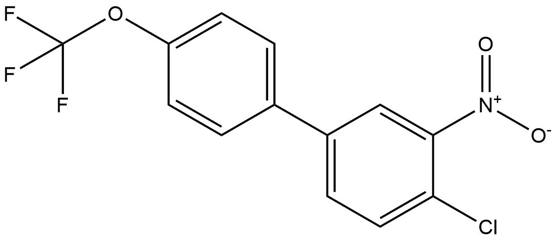 4-chloro-3-nitro-4'-(trifluoromethoxy)-1,1'-biphenyl Structure