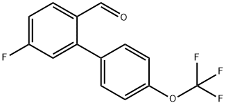 5-Fluoro-4'-(trifluoromethoxy)biphenyl-2-carboxaldehyde Structure