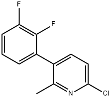 6-Chloro-3-(2,3-difluorophenyl)-2-methylpyridine Structure