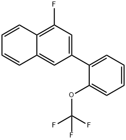 1-Fluoro-3-(2-(trifluoromethoxy)phenyl)naphthalene Structure