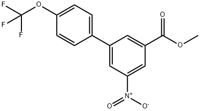 5-Nitro-4''-(trifluoromethoxy)biphenyl-3-carboxylic acid methyl ester Structure