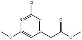 4-Pyridineacetic acid, 2-chloro-6-methoxy-, methyl ester 구조식 이미지