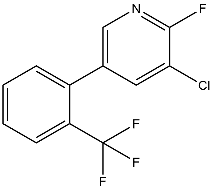 3-Chloro-2-fluoro-5-[2-(trifluoromethyl)phenyl]pyridine Structure