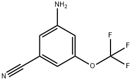 Benzonitrile, 3-amino-5-(trifluoromethoxy)- Structure