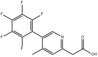 4-Methyl-5-(perfluorophenyl)pyridine-2-acetic acid Structure