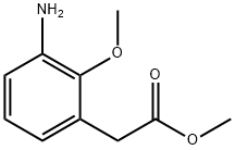 Benzeneacetic acid, 3-amino-2-methoxy-, methyl ester Structure