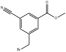 Benzoic acid, 3-(bromomethyl)-5-cyano-, methyl ester Structure