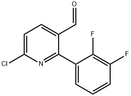 6-Chloro-2-(2,3-difluorophenyl)nicotinaldehyde Structure