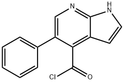 5-Phenyl-1H-pyrrolo[2,3-b]pyridine-4-carbonyl chloride Structure