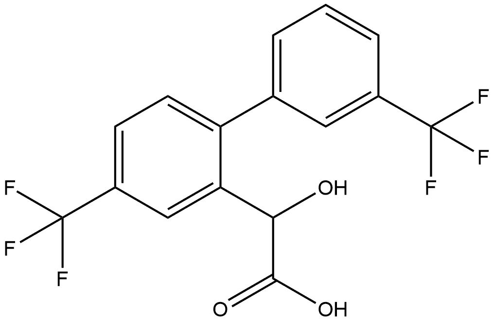 (4,3'-Bis(trifluoromethyl)biphenyl-2-yl)-hydroxy-acetic acid Structure