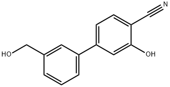 2-Cyano-5-(3-hydroxymethylphenyl)phenol Structure