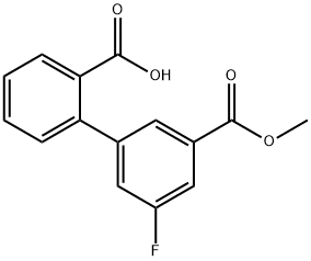 2-(3-Fluoro-5-methoxycarbonylphenyl)benzoic acid Structure