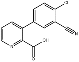 3-(4-Chloro-3-cyanophenyl)picolinic acid Structure