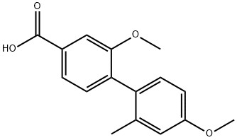 4-(4-Methoxy-2-methylphenyl)-3-methoxybenzoic acid Structure