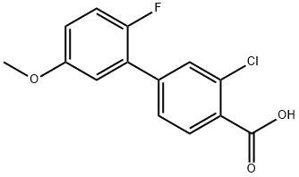 2-Chloro-4-(2-fluoro-5-methoxyphenyl)benzoic acid Structure