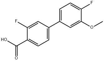 2-Fluoro-4-(4-fluoro-3-methoxyphenyl)benzoic acid Structure