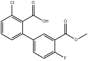 6-Chloro-2-(4-fluoro-3-methoxycarbonylphenyl)benzoic acid Structure