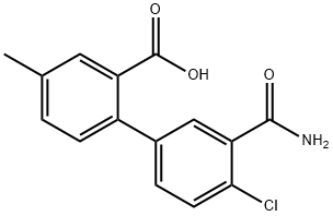 2-(3-Carbamoyl-4-chlorophenyl)-5-methylbenzoic acid Structure