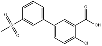 2-Chloro-5-(3-methylsulfonylphenyl)benzoic acid Structure