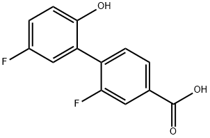 3-Fluoro-4-(5-fluoro-2-hydroxyphenyl)benzoic acid Structure