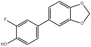 2-Fluoro-4-(3,4-methylenedioxyphenyl)phenol Structure