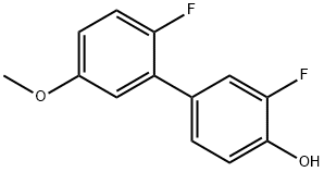 2-Fluoro-4-(2-fluoro-5-methoxyphenyl)phenol Structure