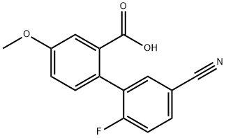 2-(5-Cyano-2-fluorophenyl)-5-methoxybenzoic acid Structure