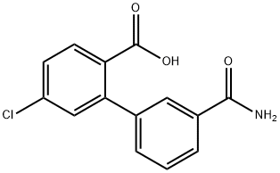 2-(3-Aminocarbonylphenyl)-4-chlorobenzoic acid Structure