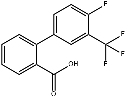 2-(4-Fluoro-3-trifluoromethylphenyl)benzoic acid Structure