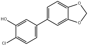 2-Chloro-5-(3,4-methylenedioxyphenyl)phenol Structure