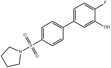 2-Fluoro-5-[4-(pyrrolidinylsulfonyl)phenyl]phenol Structure