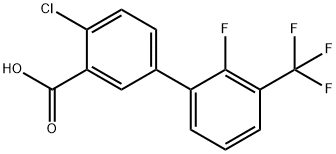 2-Chloro-5-(2-fluoro-3-trifluoromethylphenyl)benzoic acid Structure