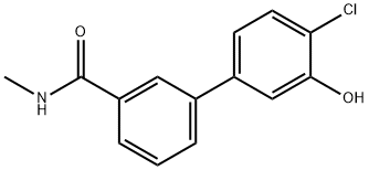 2-Chloro-5-[3-(N-methylaminocarbonyl)phenyl]phenol Structure