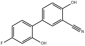 2-Cyano-4-(4-fluoro-2-hydroxyphenyl)phenol Structure