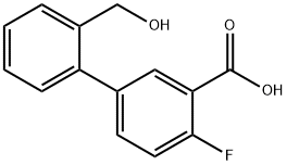 2-Fluoro-5-(2-hydroxymethylphenyl)benzoic acid Structure