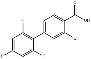 2-Chloro-4-(2,4,6-trifluorophenyl)benzoic acid Structure