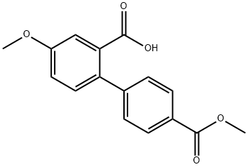 2-(4-Methoxycarbonylphenyl)-5-methoxybenzoic acid Structure