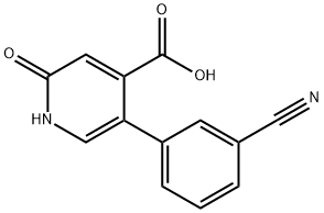 5-(3-Cyanophenyl)-2-hydroxyisonicotinic acid Structure