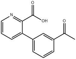 3-(3-Acetylphenyl)picolinic acid Structure